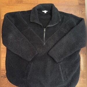 Time and Tru Black Women's 1/4 Zip Fleece